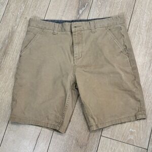 Charles and a Half Men's Chino Shorts Size 33 Tan Khaki Cotton Blend Casual Slim